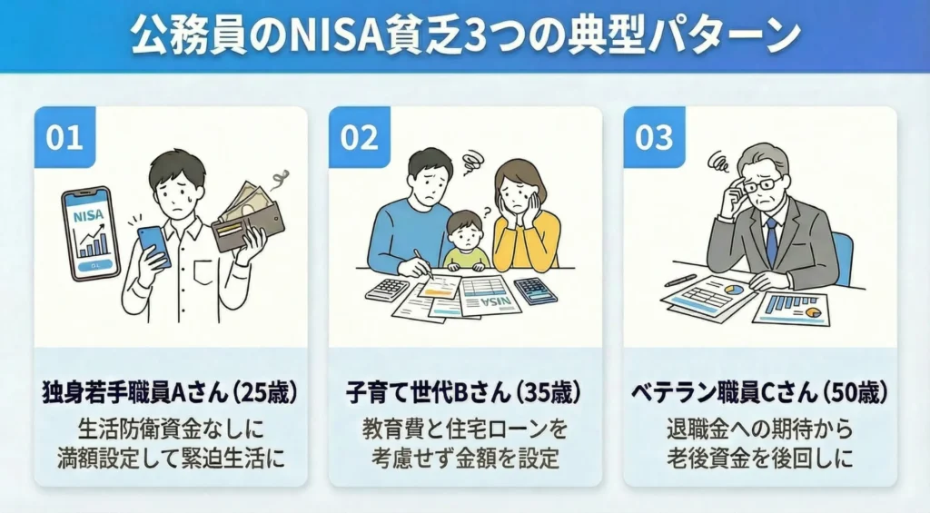 公務員のNISA貧乏3つの典型パターン