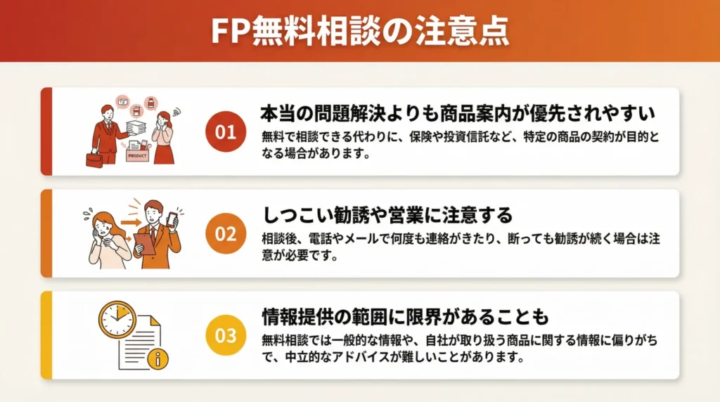 FP無料相談の注意点
