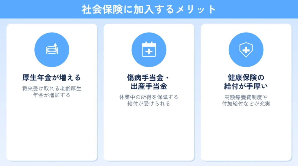 社会保険に加入するメリット